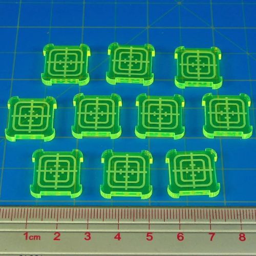 LITKO Fluorescent Green Objective Tokens Compatible with Star Wars Armada (10)